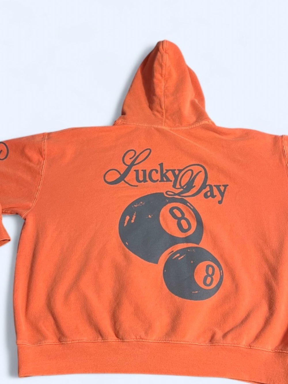 Women’s Salmon/ Peach 'Lucky Day' Urban Outfitter’s Graphic Hoodie